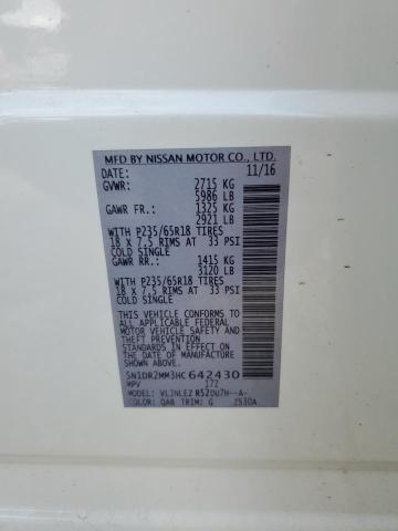 5N1DR2MM3HC642430 - 2017 NISSAN PATHFINDER S WHITE photo 13