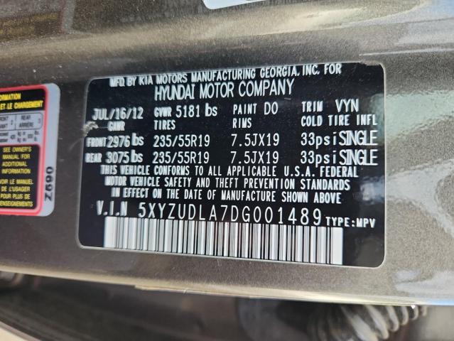 5XYZUDLA7DG001489 - 2013 HYUNDAI SANTA FE S ნაცრისფერი ფოტო 13