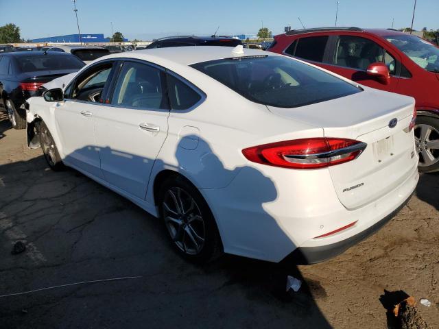 3FA6P0CD3KR260096 - 2019 FORD FUSION SEL WHITE photo 2