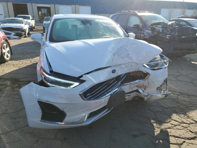 3FA6P0CD3KR260096 - 2019 FORD FUSION SEL WHITE photo 5