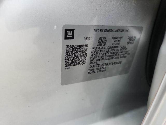 1G1ZD5ST0JF143828 - 2018 CHEVROLET MALIBU LT SILVER photo 12