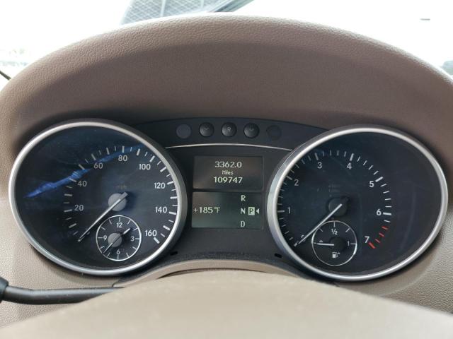 4JGBB8GB4BA725098 - 2011 MERCEDES-BENZ ML 350 4MATIC WHITE photo 9