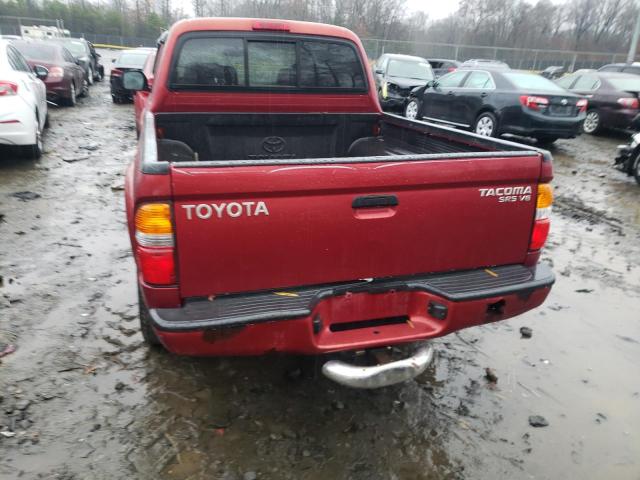 5TEHN72N64Z354732 - 2004 TOYOTA TACOMA DOUBLE CAB 红色 照片 6