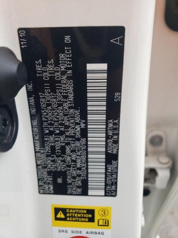 5TDZA3EHXBS010166 - 2011 TOYOTA HIGHLANDER BASE Սպիտակ լուսանկար 13