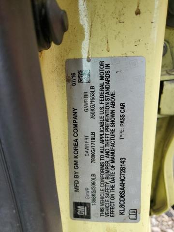 KL8CD6SA4HC728143 - 2017 CHEVROLET SPARK 1LT GREEN photo 12