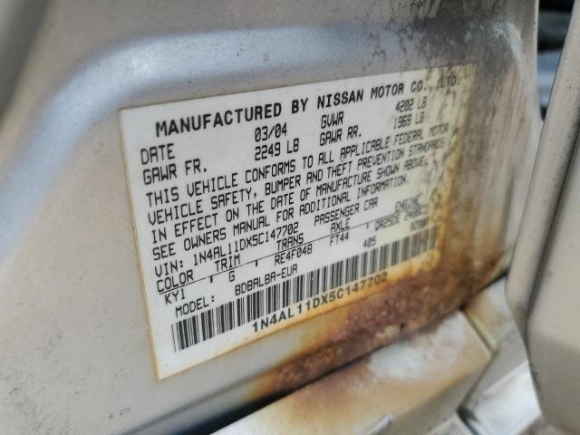 1N4AL11DX5C147702 - 2005 NISSAN ALTIMA S SILVER photo 12