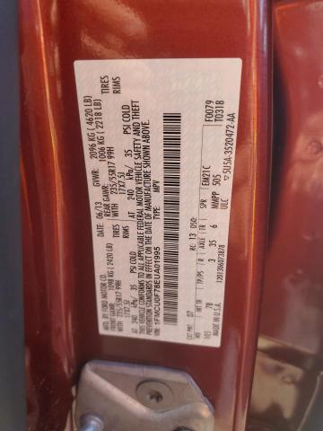 1FMCU0F78EUA01995 - 2014 FORD ESCAPE S წითელი ფოტო 13