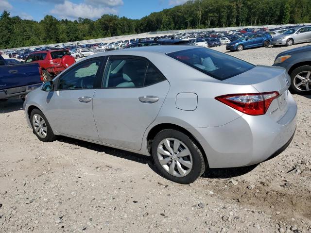 2T1BURHE5FC444412 - 2015 TOYOTA COROLLA L SILVER photo 2