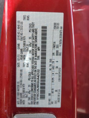 1FMCU9J90GUA42122 - 2016 FORD ESCAPE TITANIUM წითელი ფოტო 13