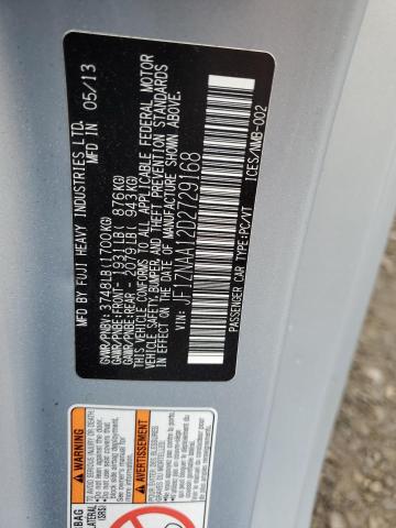 JF1ZNAA12D2729168 - 2013 TOYOTA SCION FR-S ვერცხლისფერი ფოტო 12