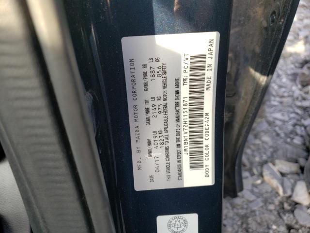 JM1BN1V72H1151871 - 2017 MAZDA 3 TOURING Көк фото 12