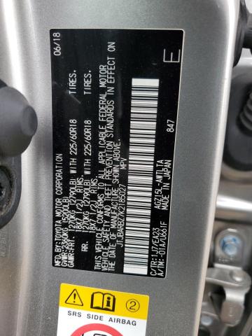 JTJBARBZ7K2185027 - 2019 LEXUS NX 300 BASE Сріблястий фото 13