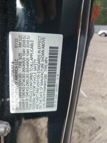 5FNYF7H58NB001285 - 2022 HONDA PASSPORT EXL Siyah fotoğraf 21