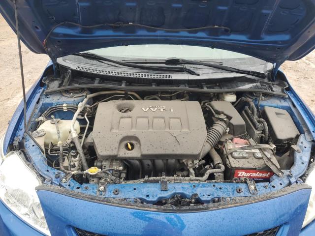 1NXBU4EE5AZ291707 - 2010 TOYOTA COROLLA BASE BLUE photo 11