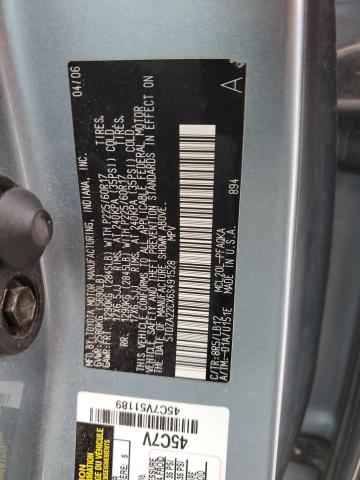 5TDZA22CX6S491528 - 2006 TOYOTA SIENNA XLE 蓝色 照片 13