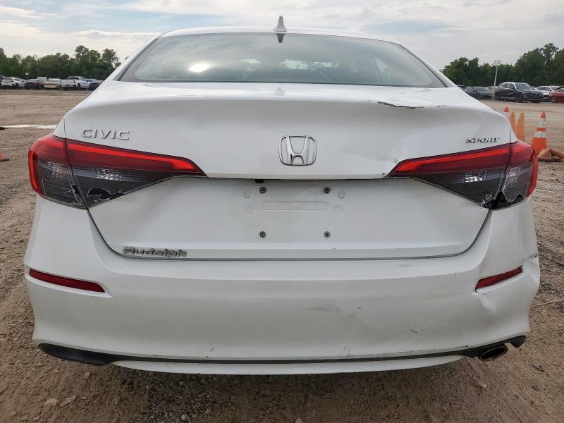 2HGFE2F51NH521257 - 2022 HONDA CIVIC SPORT WHITE photo 6
