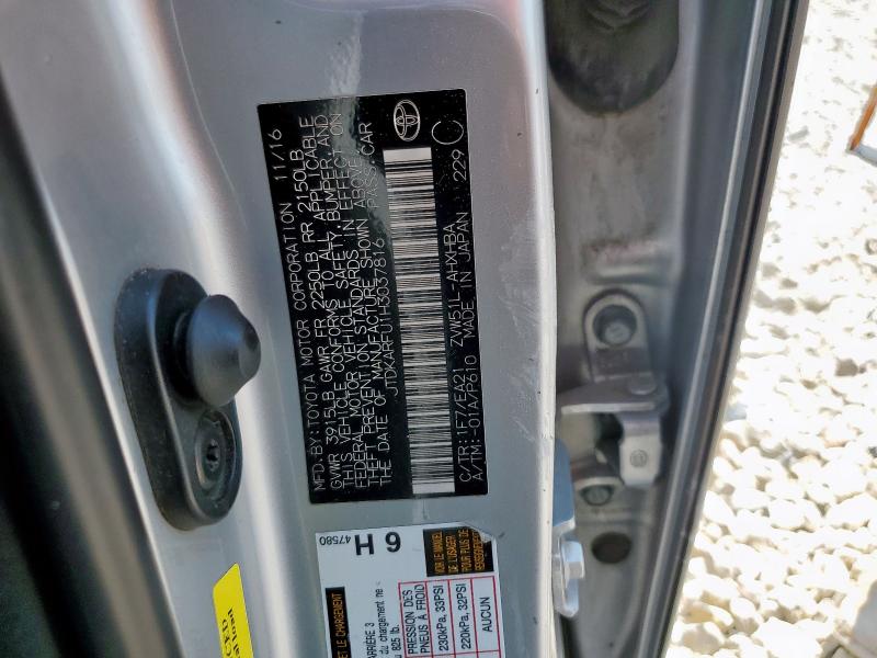 JTDKARFU1H3037816 - 2017 TOYOTA PRIUS 灰色 照片 12