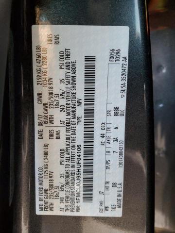 1FMCU0J95HUF04106 - 2017 FORD ESCAPE TITANIUM Grau Foto 13