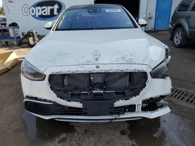 W1K6G7GB6NA130295 - 2022 MERCEDES-BENZ S 580 4MATIC WHITE photo 5