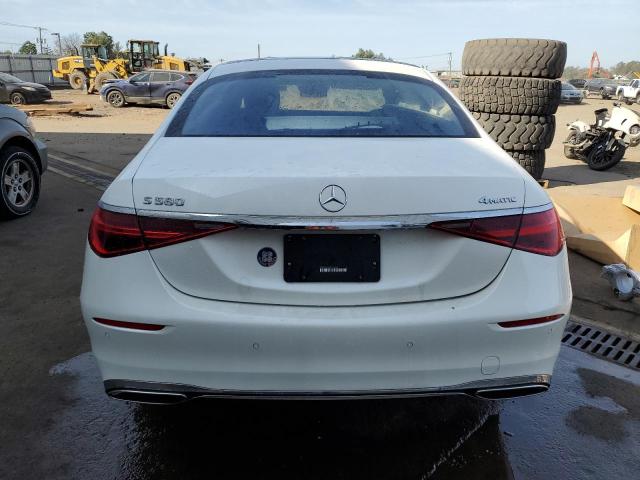 W1K6G7GB6NA130295 - 2022 MERCEDES-BENZ S 580 4MATIC WHITE photo 6