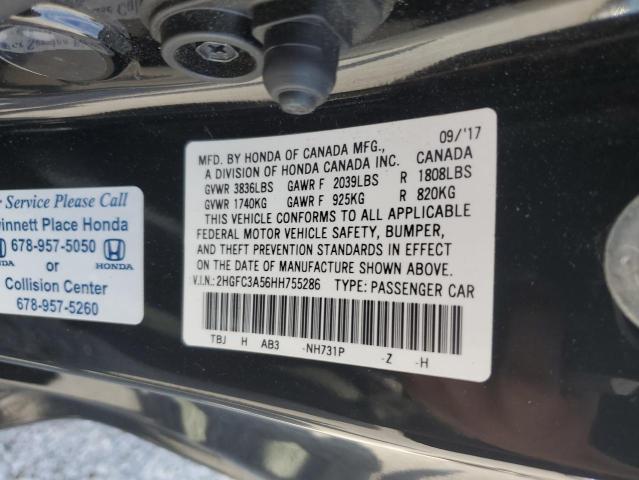 2HGFC3A56HH755286 - 2017 HONDA CIVIC SI 黑色 照片 12