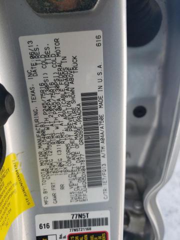 5TFJU4GN5DX047877 - 2013 TOYOTA TACOMA DOUBLE CAB PRERUNNER SILVER photo 12