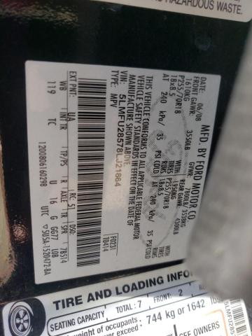 5LMFU28578LJ21864 - 2008 LINCOLN NAVIGATOR Қара фото 13