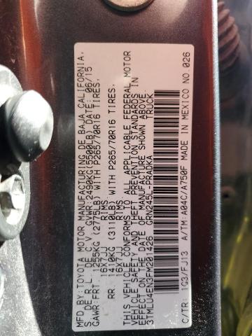 3TMLU4EN3FM201426 - 2015 TOYOTA TACOMA DOUBLE CAB Gri fotoğraf 12