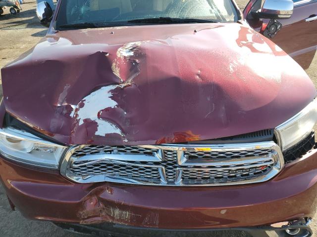 1C4RDJEG9HC806890 - 2017 DODGE DURANGO CITADEL MAROON photo 12