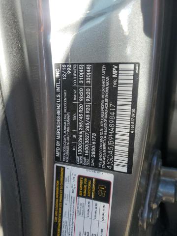 4JGDA5JB9HA898417 - 2017 MERCEDES-BENZ GLE 350 银色 照片 13