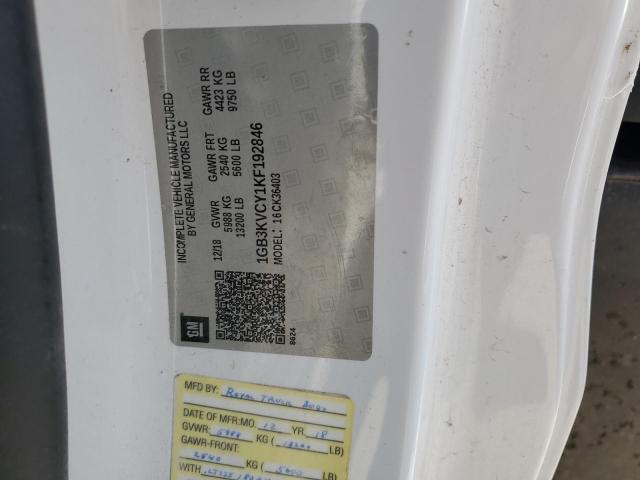 1GB3KVCY1KF192846 - 2019 CHEVROLET SILVERADO K3500 Biały zdjęcie 12