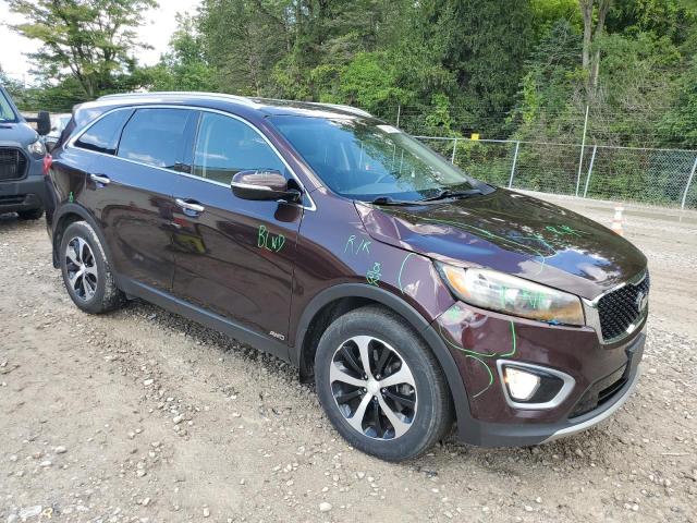 5XYPHDA18GG029689 - 2016 KIA SORENTO EX BURGUNDY photo 4