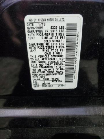 JN8AS5MT5DW522730 - 2013 NISSAN ROGUE S 灰色 照片 13