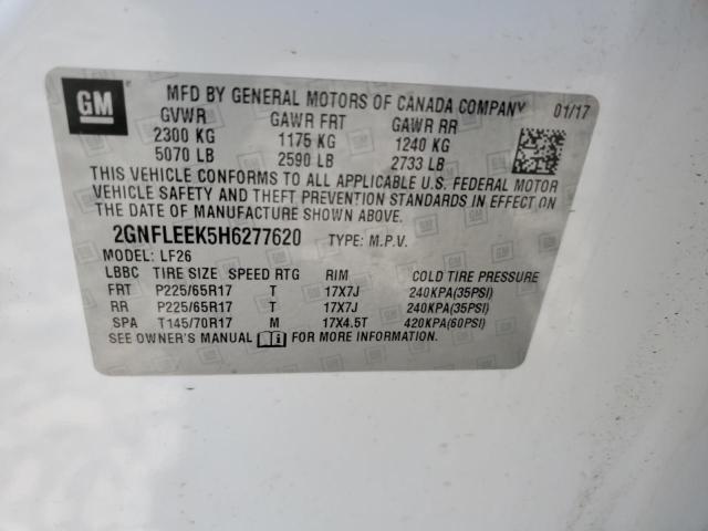 2GNFLEEK5H6277620 - 2017 CHEVROLET EQUINOX LS WHITE photo 12