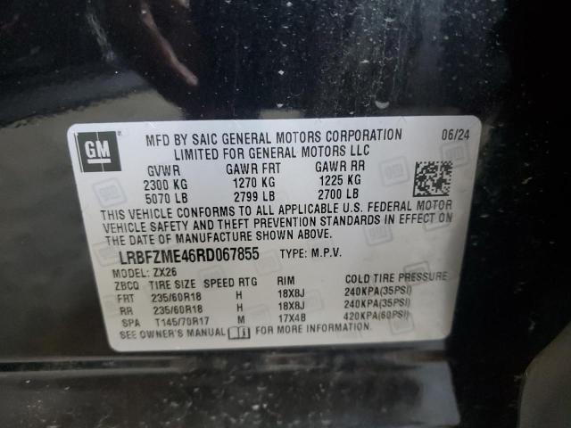 LRBFZME46RD067855 - 2024 BUICK ENVISION PREFERRED Noir photo 13