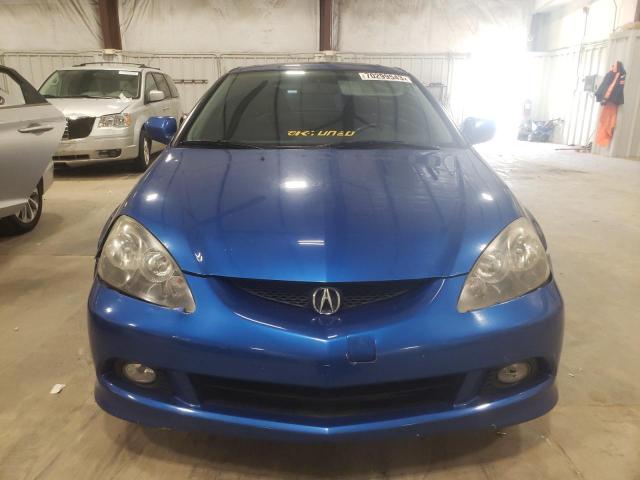 JH4DC54885S016849 - 2005 ACURA RSX BLUE photo 5