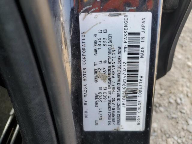 JM1BL1UG9B1470232 - 2011 MAZDA 3 I GRAY photo 12