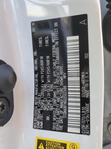 5TDKKRFH6GS502488 - 2016 TOYOTA HIGHLANDER XLE 白色 照片 13