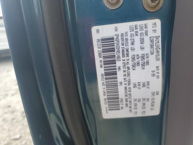 2P4GP2433YR514822 - 2000 PLYMOUTH GRAND VOYA BLUE photo 13