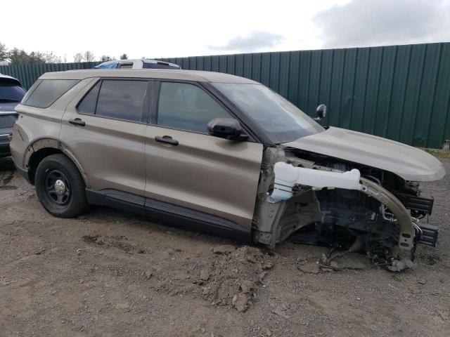 1FM5K8AB8MGC32157 - 2021 FORD EXPLORER POLICE INTERCEPTOR 棕色 照片 4