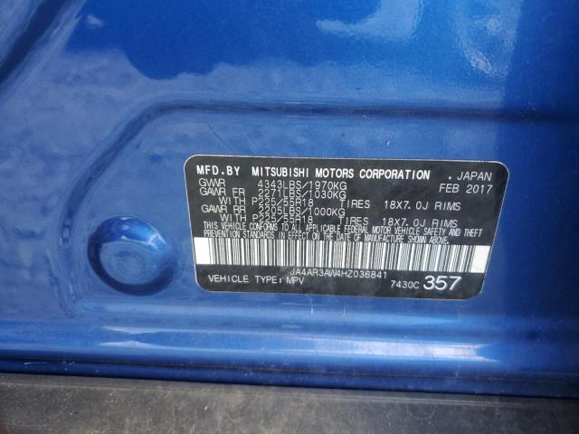 JA4AR3AW4HZ036841 - 2017 MITSUBISHI OUTLANDER SPORT ES BLUE photo 12