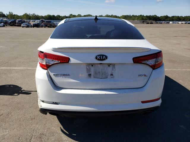 5XXGR4A60DG218376 - 2013 KIA OPTIMA SX WHITE photo 6