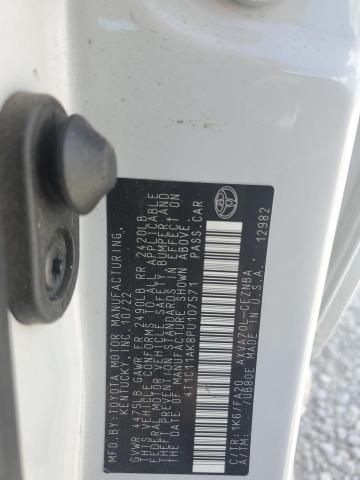 4T1C11AK8PU107571 - 2023 TOYOTA CAMRY LE 白色 照片 12