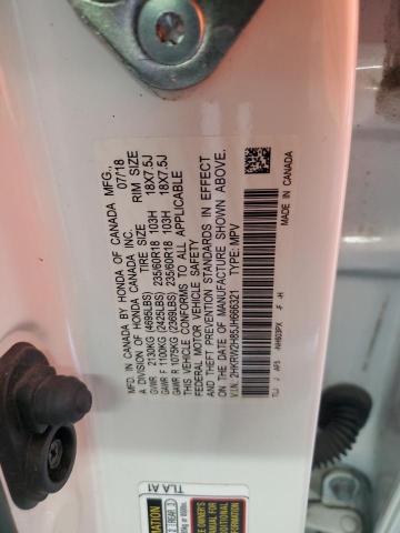 2HKRW2H85JH666321 - 2018 HONDA CR-V EXL 白色 照片 12