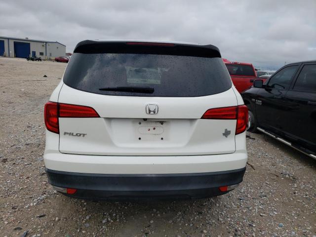 5FNYF5H15HB037568 - 2017 HONDA PILOT LX WHITE photo 6