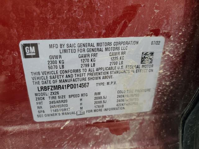 LRBFZMR41PD014567 - 2023 BUICK ENVISION PREFERRED 勃艮第红 照片 13