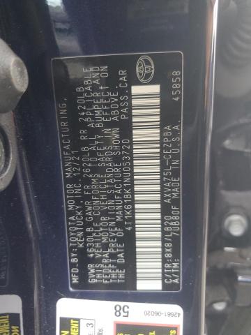 4T1K61BK1NU053720 - 2022 TOYOTA CAMRY XSE BLUE photo 12