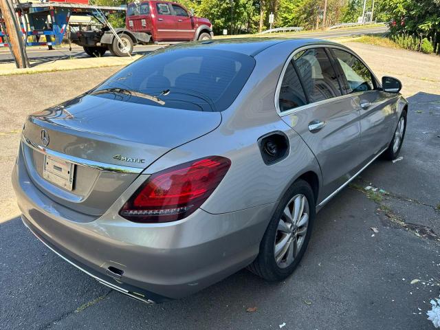 55SWF8EB8KU318095 - 2019 MERCEDES-BENZ C 300 4MATIC SILVER photo 3