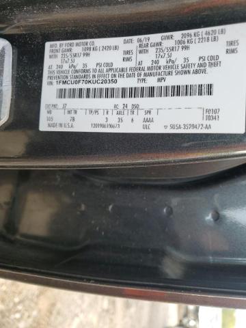 1FMCU0F70KUC20350 - 2019 FORD ESCAPE S CHARCOAL photo 14