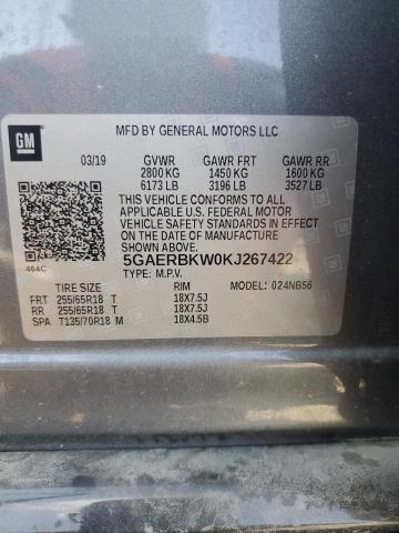 5GAERBKW0KJ267422 - 2019 BUICK ENCLAVE ESSENCE Сірий фото 14